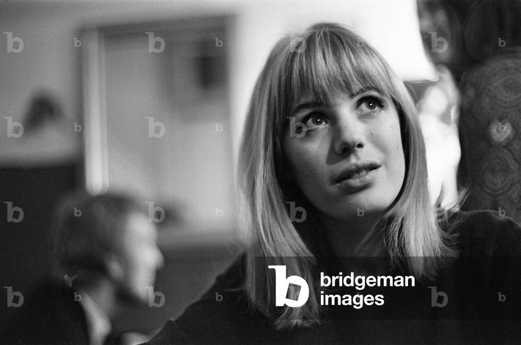 Marianne Faithfull in Paris. 5th January 1965 (b/w photo)