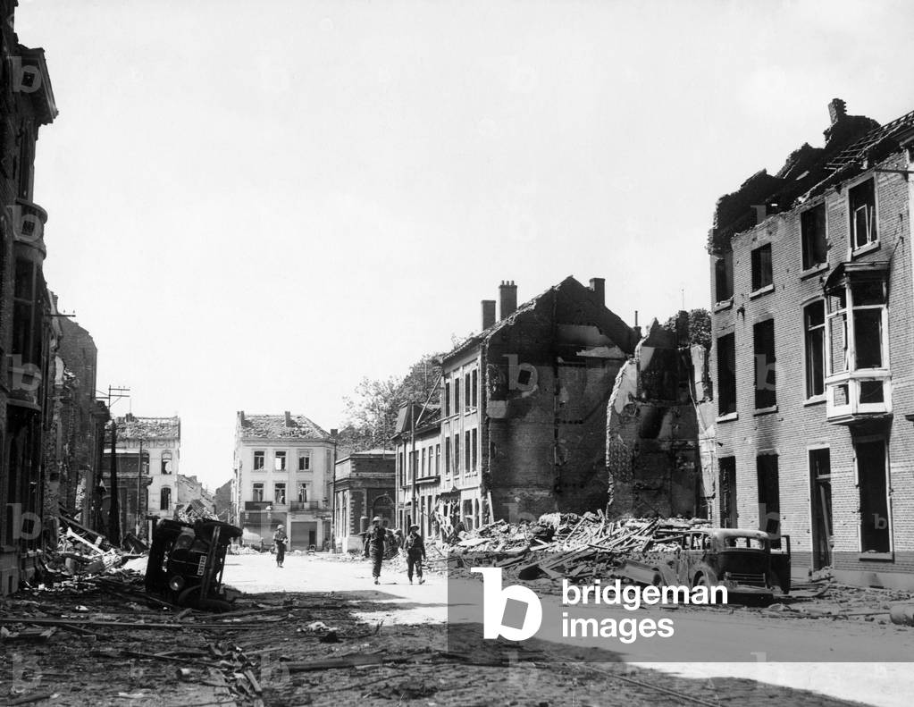 Belgium. German invasion. Scene in Louvain after a German raid.
20th May 1940