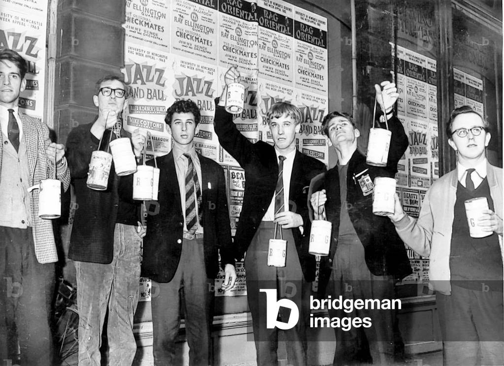 These students are out to get your money during rag week, 1963 (b/w photo)