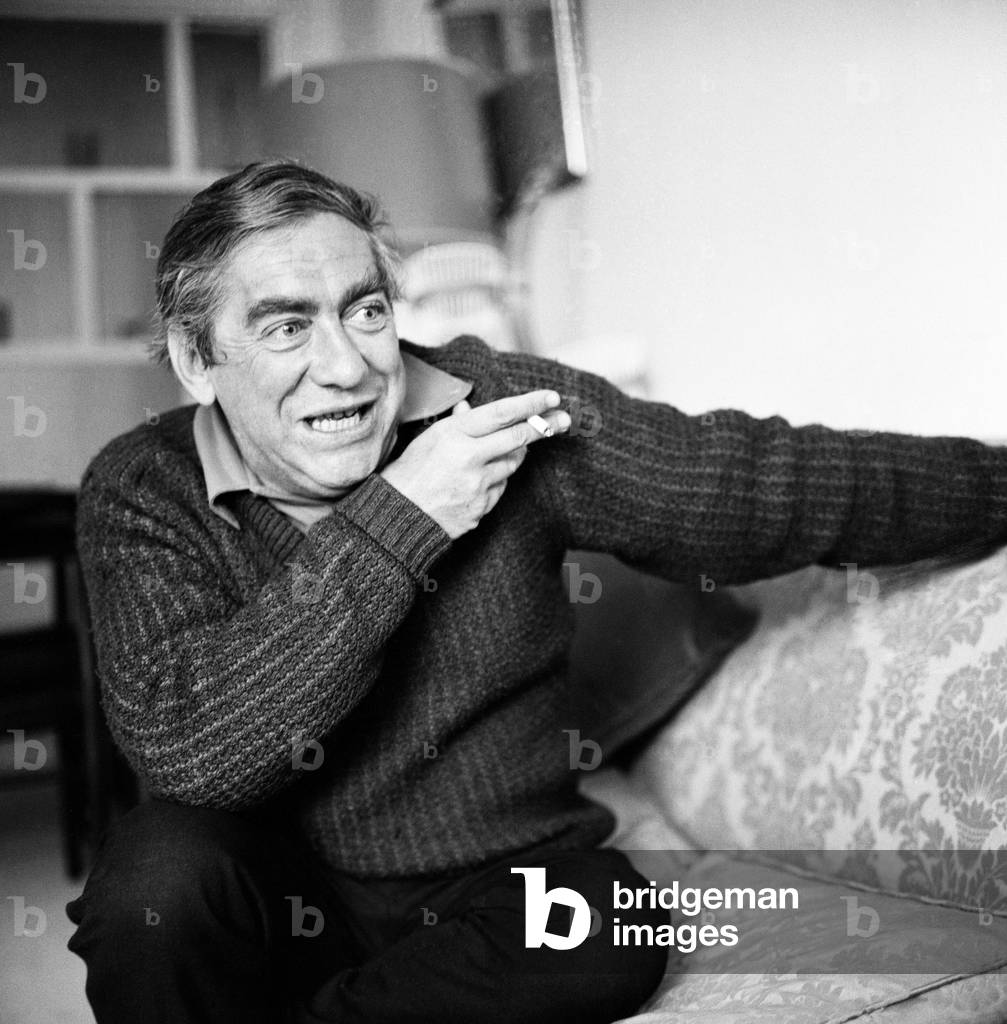 Photographs of Tony Hancock by Bela Zola, during his interview with Kenneth Eastaugh. 16th June 1967 (b/w photo)
