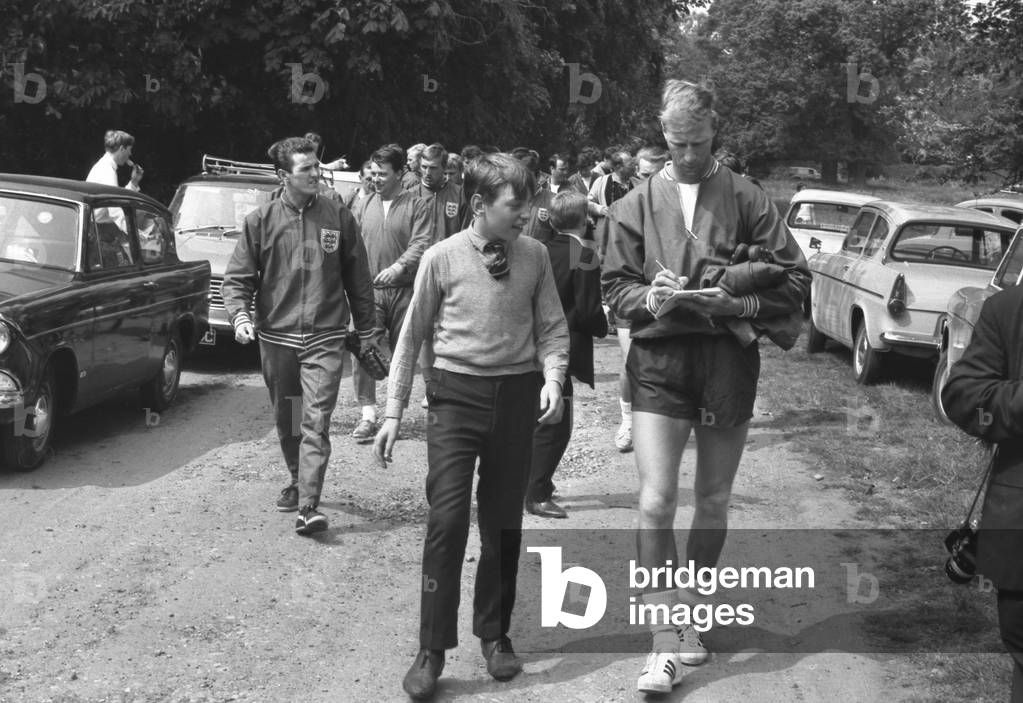 England's preparations for the World Cup finals in July are hotting up. Mr Alf Ramsey, the team manager has gathered 27 players together at Lilleshall, Shropshire, for 12 days of training. He will name 22 next Friday for the Continental tour, and these men, he says, 