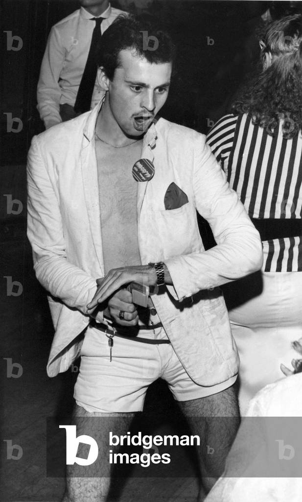 A man enjoying a night out dancing