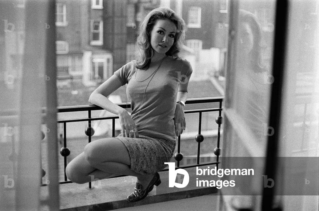 Actress Julie Newmar who played Catwoman in the Batman TV series 1968 (b/w photo)