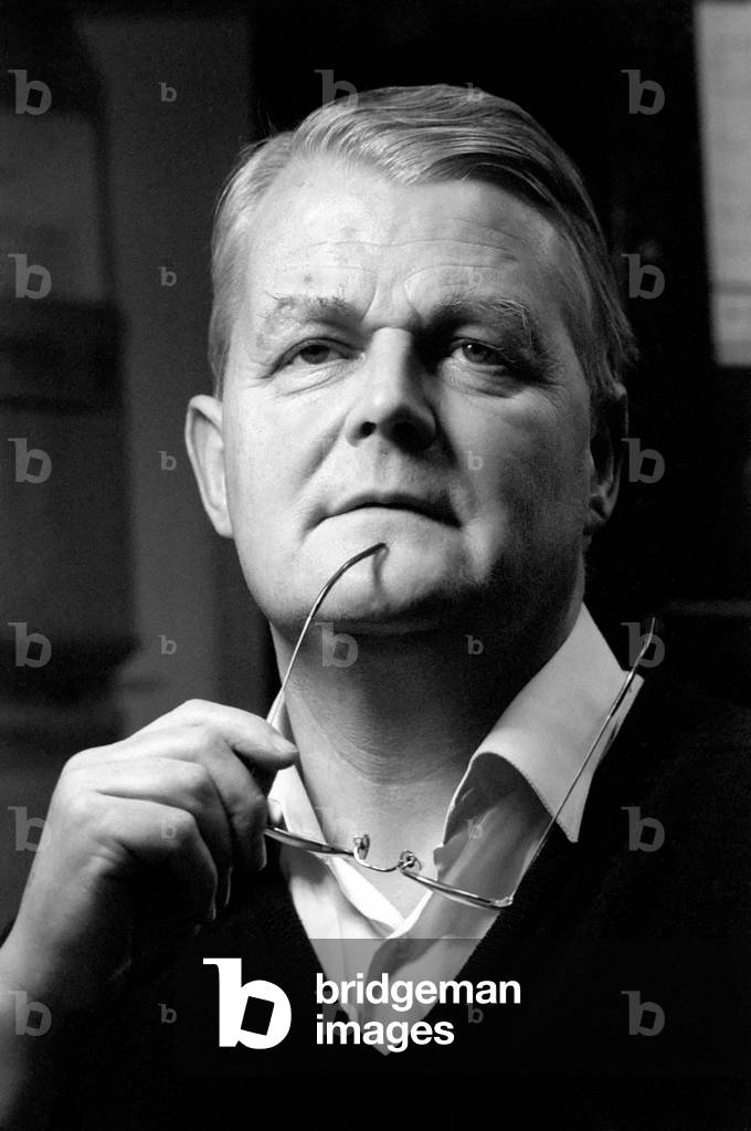 Bruce Kent President of the campaign for Nuclear disarmament. (London), March 1987 (b/w photo)