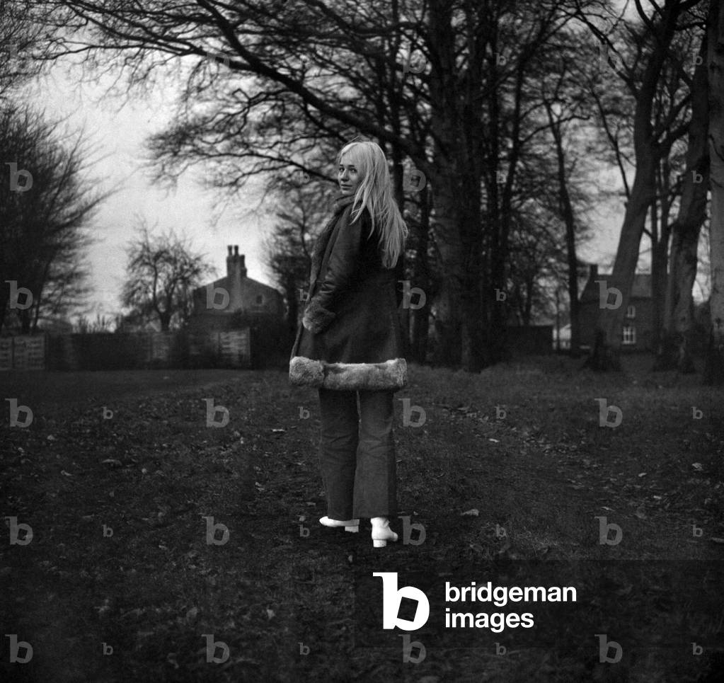 Eva Haralsteed, ex girl friend of soccer star George Best is looking for work, but the Home Office want to know more about her future plans before they will consider her application for a work permit, December 1969 (photo)