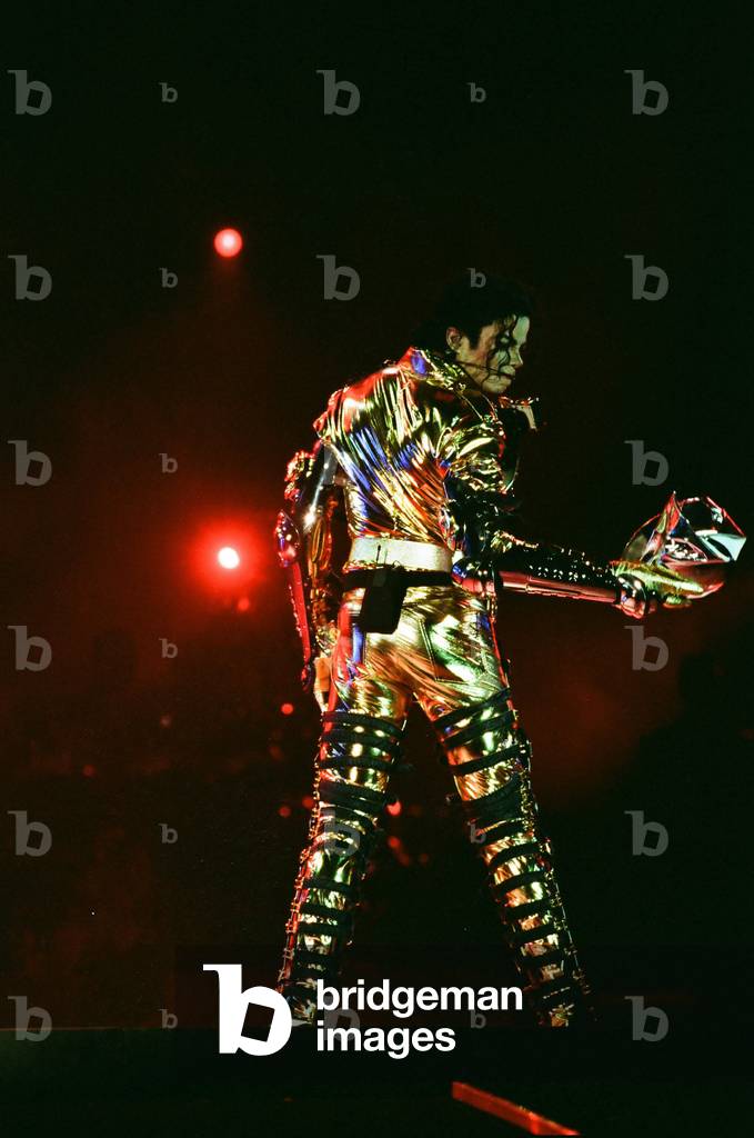 Michael Jackson seen here on stage in Prague, 8th September 1996 (photo)
