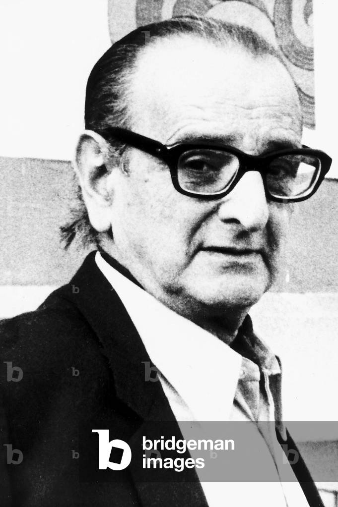 Manuel Blasco 70 year old Spanish painter and cousin of Picasso, 1970 (b/w photo)