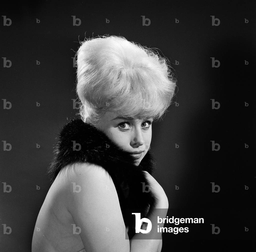 Barbara Windsor, actress and star of BBC TV Series, The Rag Trade, pictured 28th February 1963 (b/w photo)