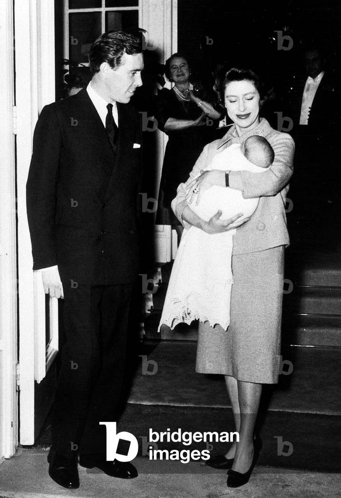 Princess Margaret and Lord Snowdon - March 1980
leave Clarence House with baby Viscount Linley