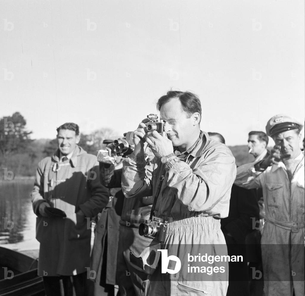 Donald Campbell, at Coniston Water, 7th November 1957.