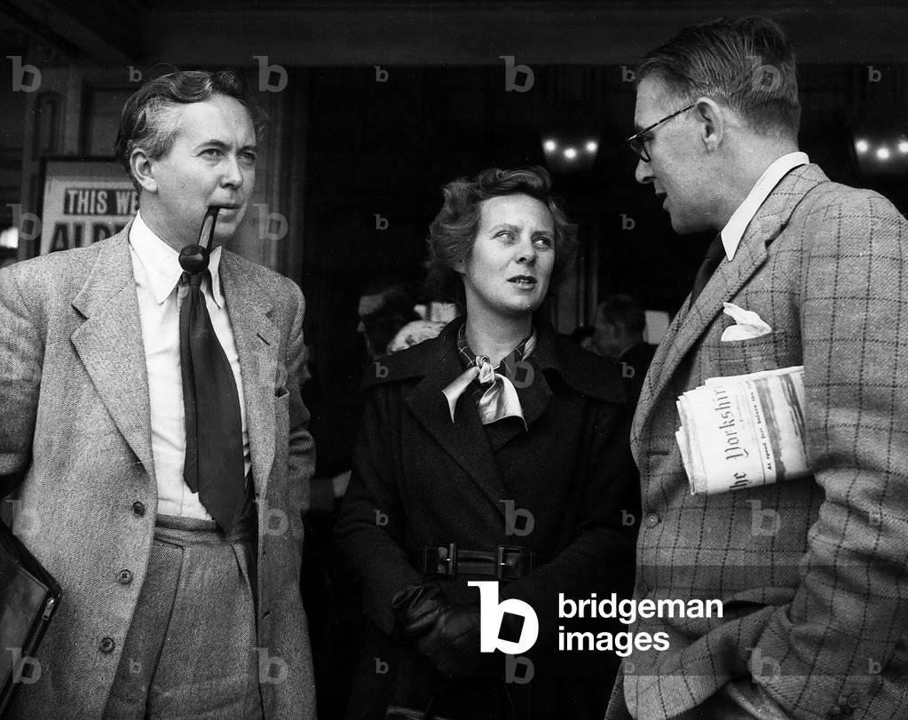 Harold Wilson Labour Party leader with wife Mary Wilson and RHS Crossman, 20th June 1963 (b/w photo)
