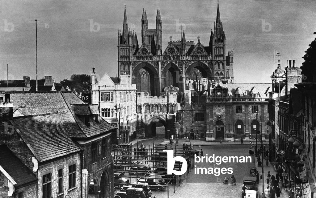 Peterborough Cathedral Cambridgeshire, c. 1939 (b/w photo)