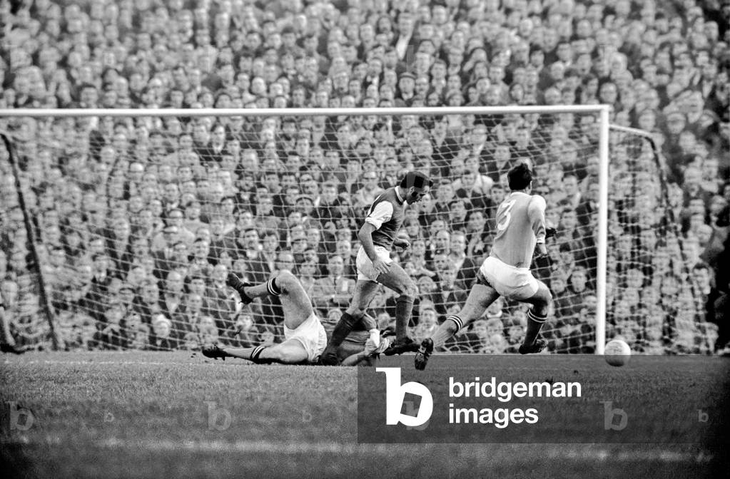 Arsenal v. Manchester City. Action from the match. December 1969 (photo)