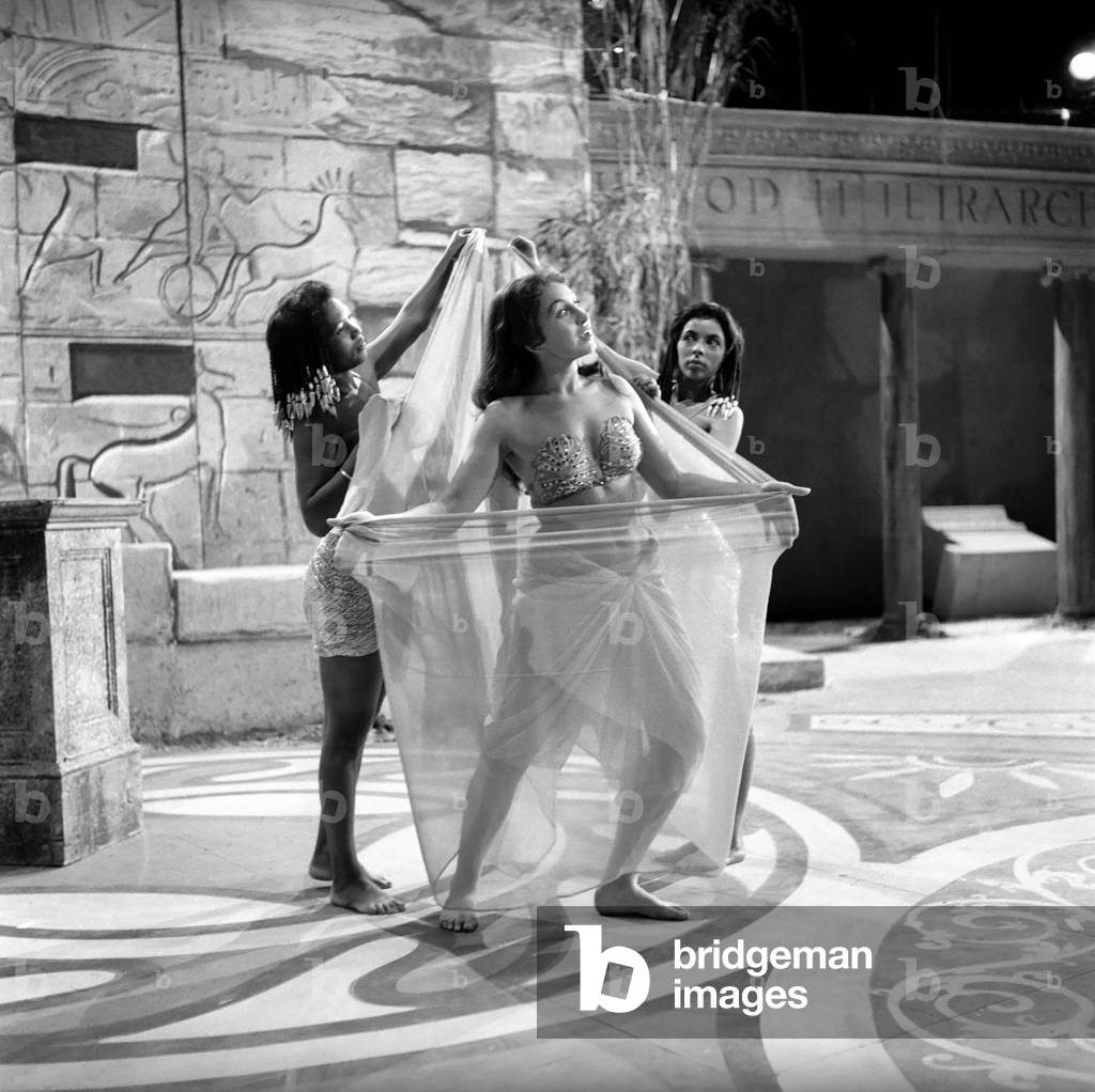Actress Helga Pilarczyk seen here playing Salomi, September 1957 (b/w photo)