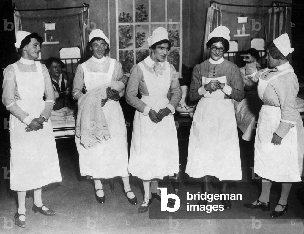 Scene from the play This Year of Greys in the Physiological Theatre at Guys Hospital, 6th February 1929 (b/w photo)