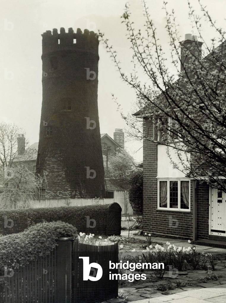 200-year-old tower in Highgate Road, Walsall, 4th May 1962 (b/w photo)