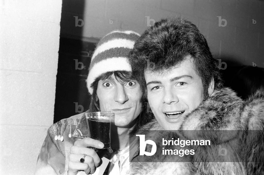 The Faces tour of the USA and Canada, February and March 1975 (b/w photo)