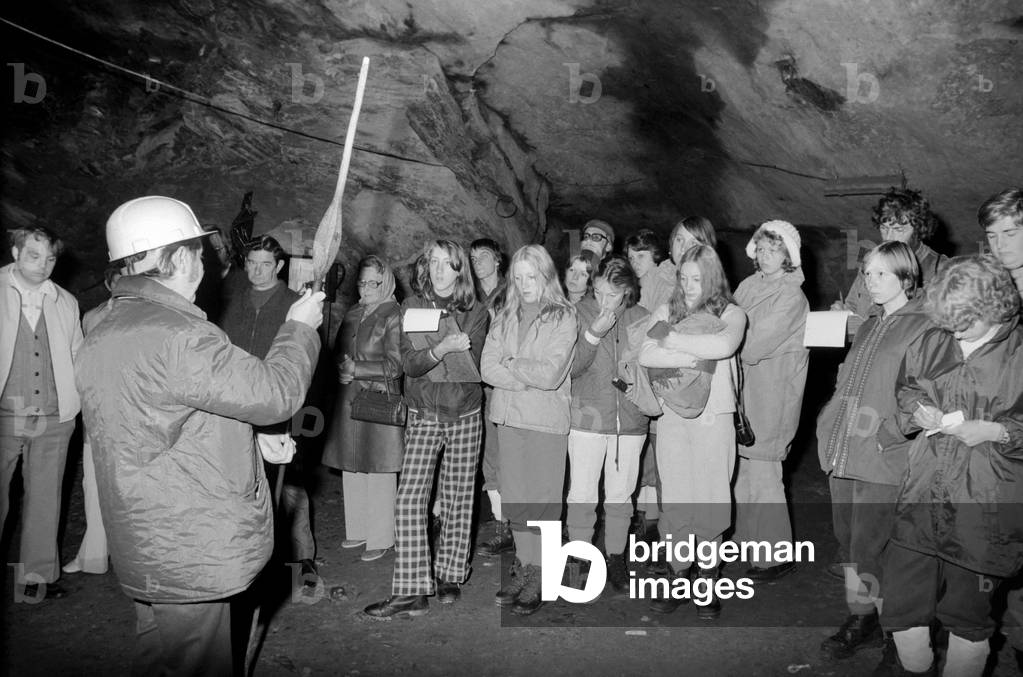 Blaenau Ffestiniog, a Welsh slate mining village, September 1975 (b/w photo)