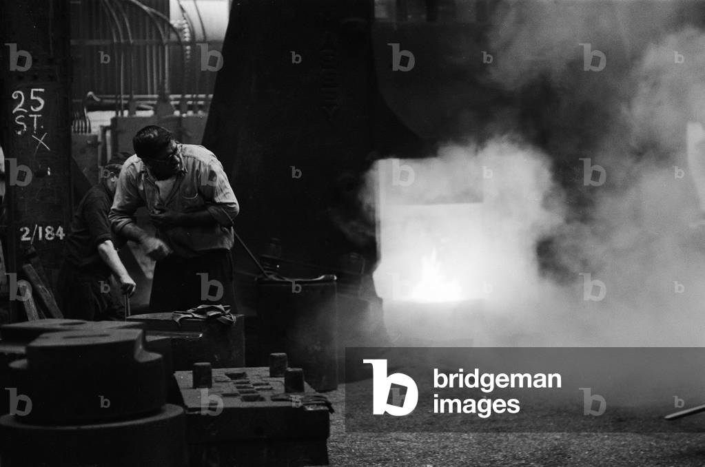 Workers at English Steel Corporation steelworks.
2nd October 1967.