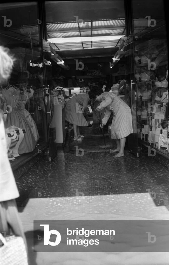 Floods at Wood Green, London. June 1960