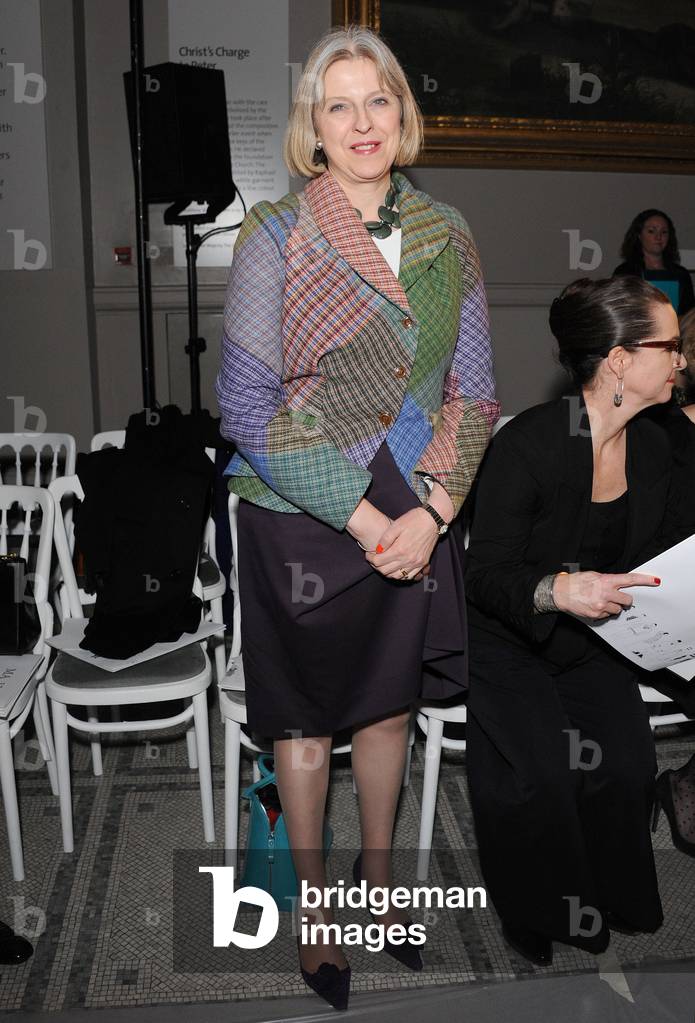 Theresa May attending the London College of Fashion MA Fashion Design Technology - Graduate Catwalk Show. Held V&A, Kensington, London, on Thursday February 02, 2012.