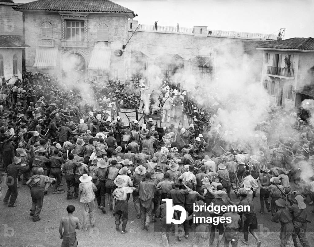 Filming of King of the Damned, directed by Walter Forde, at Gaumont British Northolt Studios, London, England, 1st July 1935.