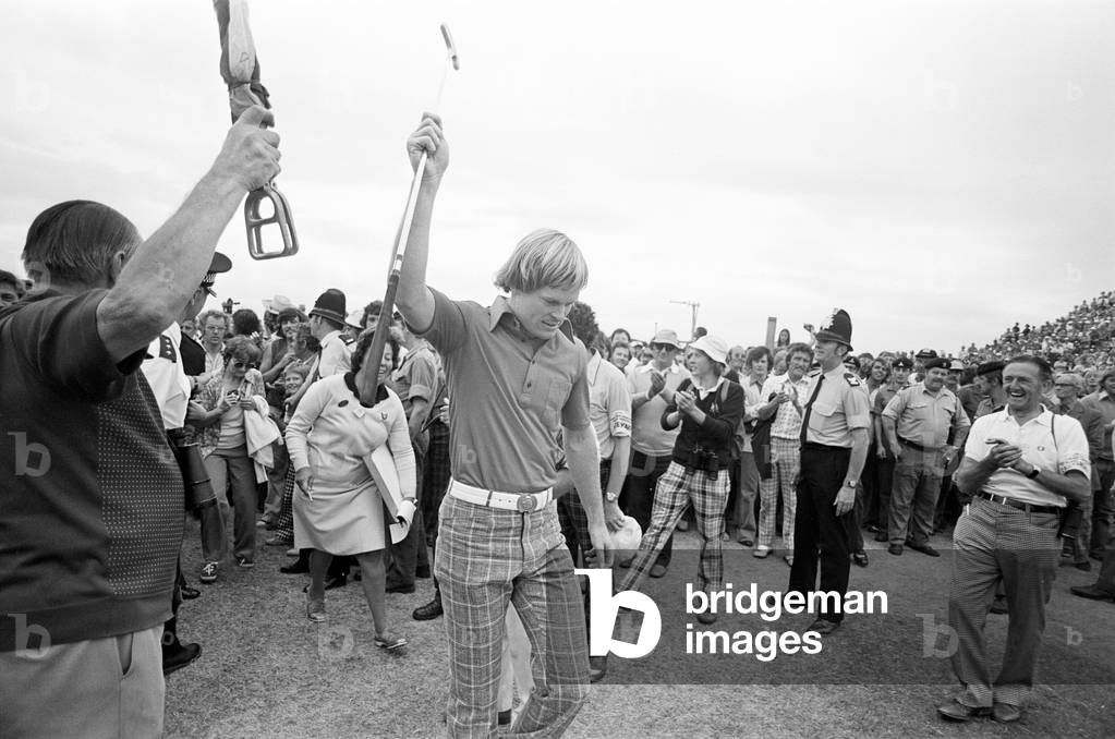 British Open 1976. Royal Birkdale Golf Club, Southport, Sefton, Merseyside, 10th July 1976. Open Champion 1976, Johnny Miller, 1976 (b/w photo)