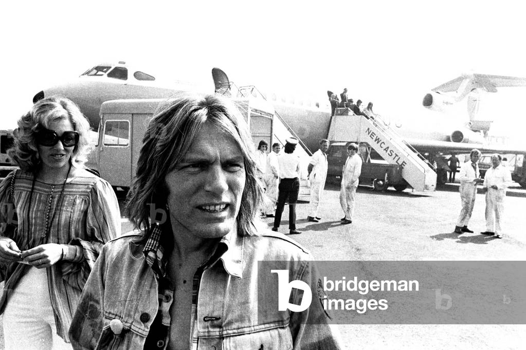 Adam Faith flew into Newcastle Airport on his way to opening a new boutique in Durham City, 21st July 1972