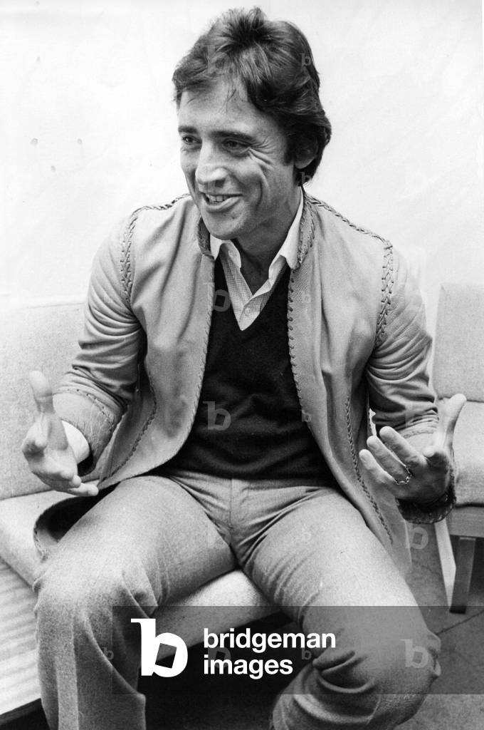 Singer Sacha Distel pictured in Newcastle 10 November 1978 (b/w photo)