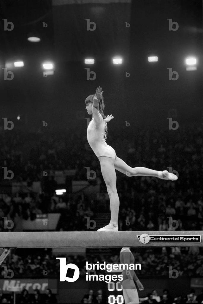 Nadia Comaneci competing in 