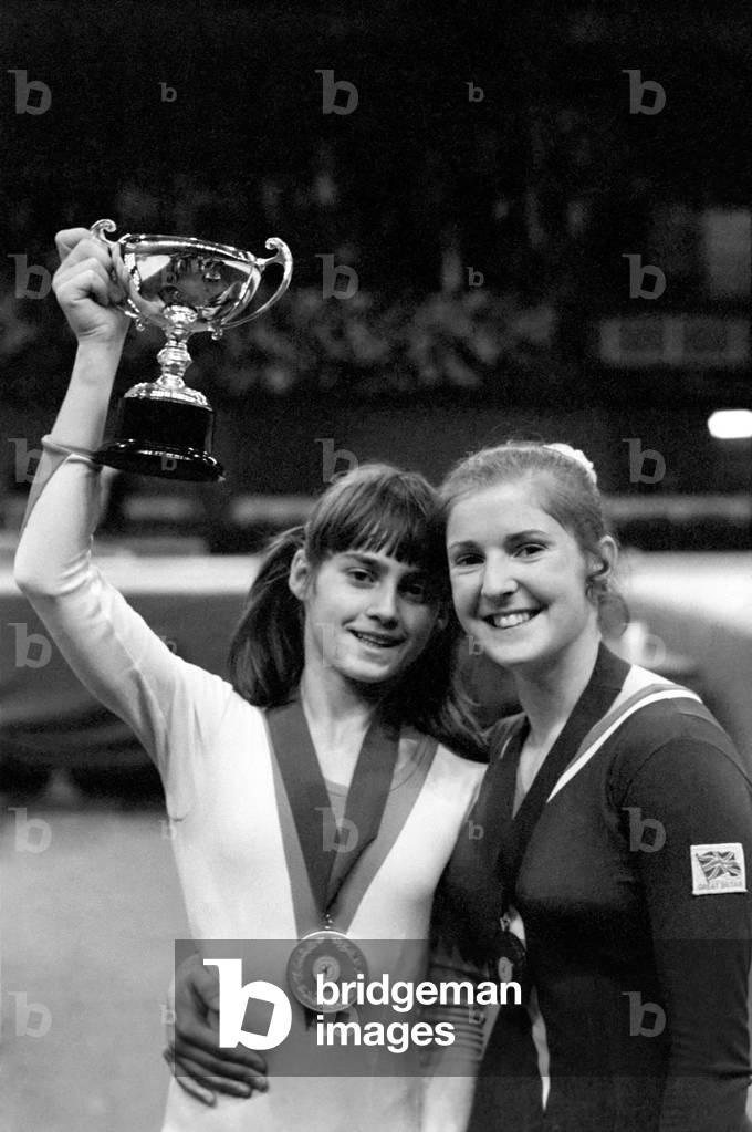 Nadia Comaneci competing in 