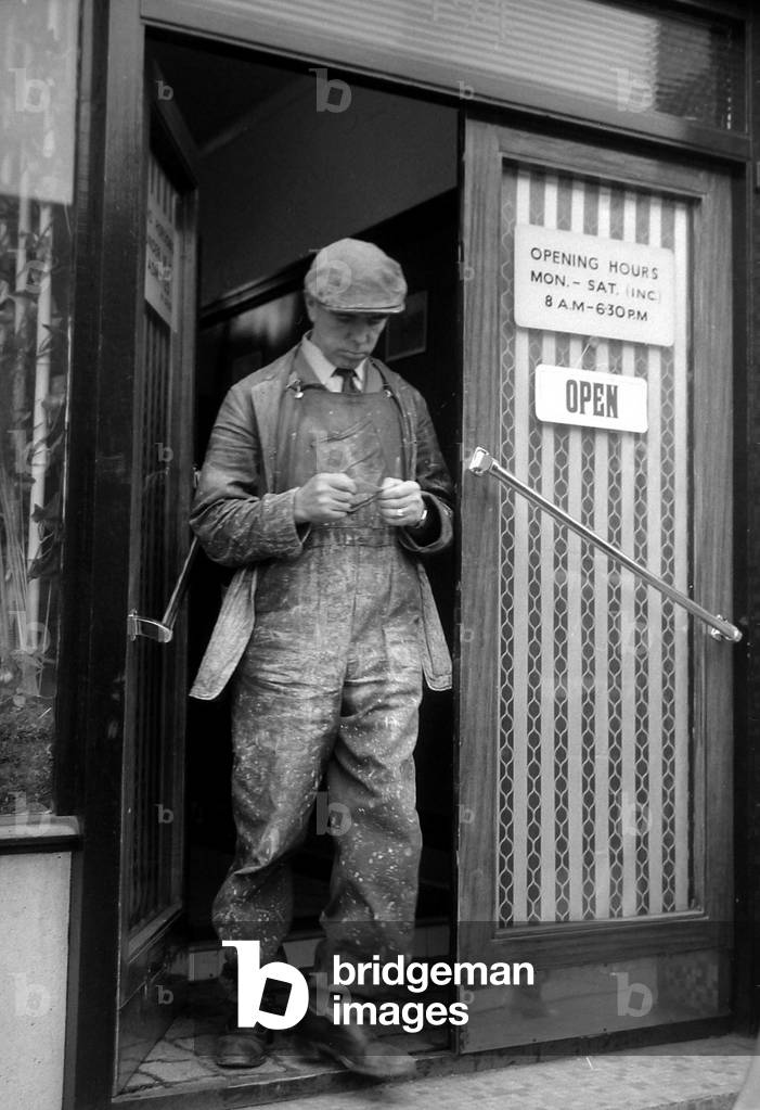 A punter leaves a betting shop in London after placing his bet
May 1961