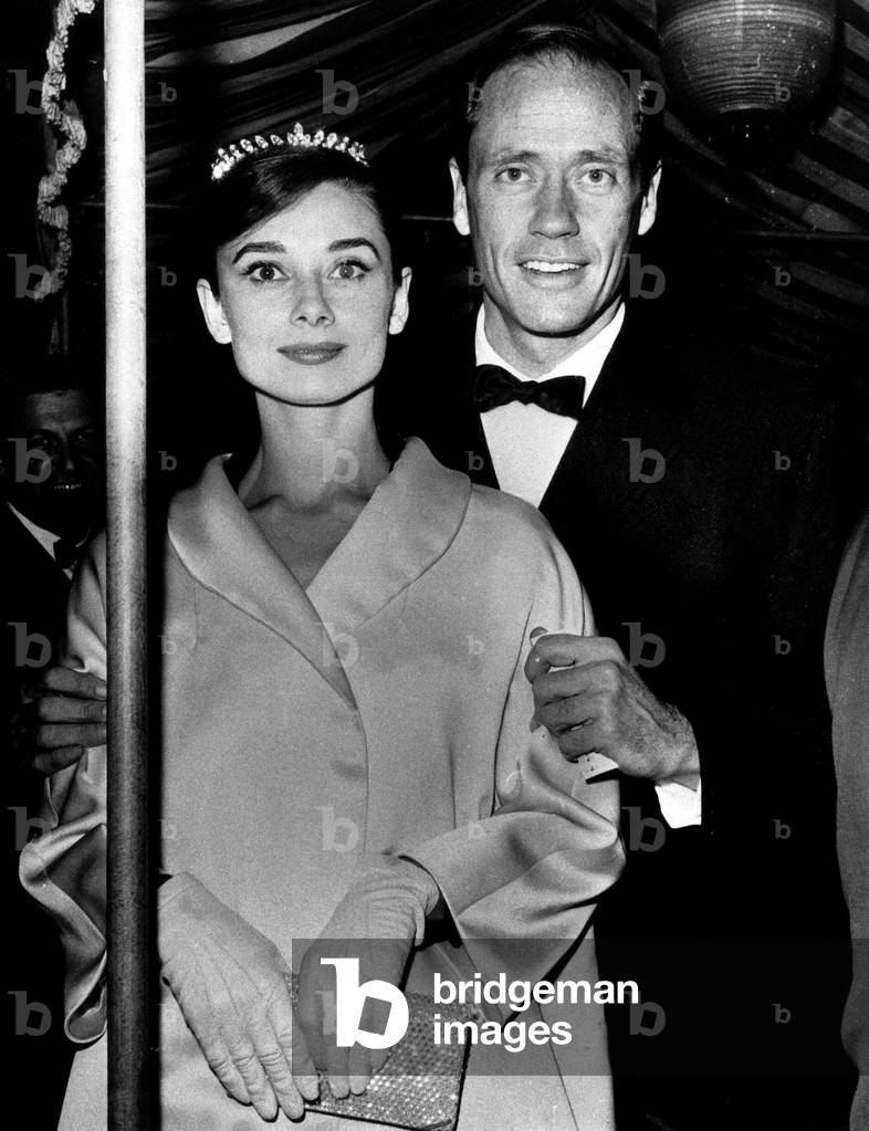 Audrey Hepburn and her husband Mel, 1950