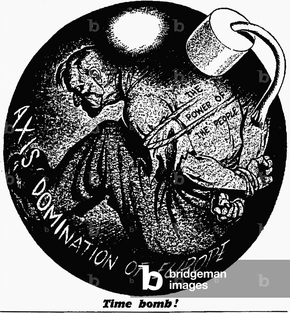 Time Bomb!, Philip Zec Cartoon, Thursday 8th October 1942 (b/w photo)