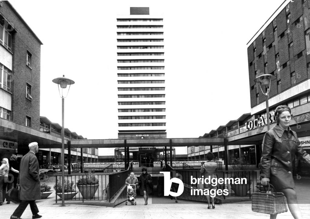 The entrance to the Lower Precinct, Coventry city centre.
8th May 1973