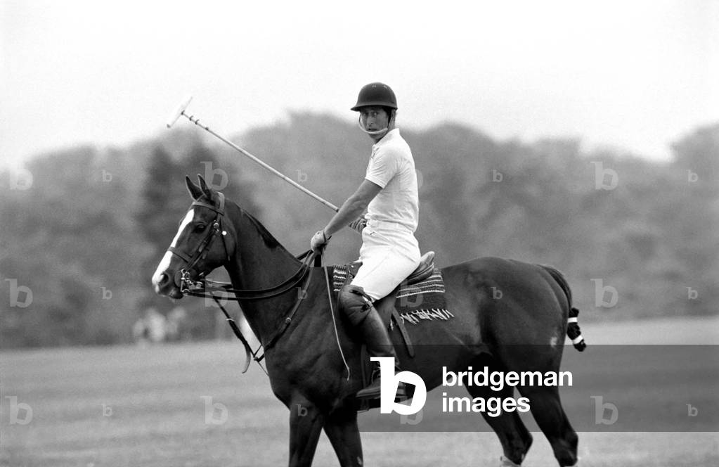 Prince Charles playing polo, June 1977