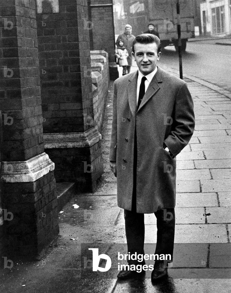 Tottenham Hotspurs winger Terry Dyson outside Enfield Magistrates court today 20th January 1963 (photo)