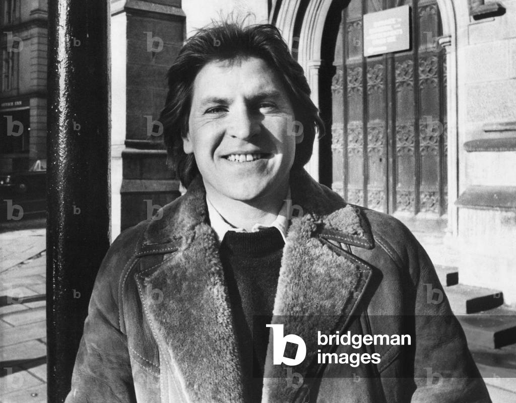 Alan Price, former member of The Animals pop group, back in Newcastle to promote his latest record release. 04/02/1981 (b/w photo)