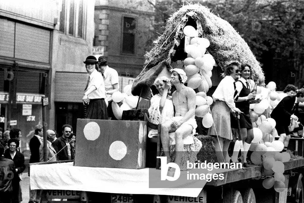 The Lord Mayor of Newcastle's parade in the city centre, 23rd June 1979 (b/w photo)
