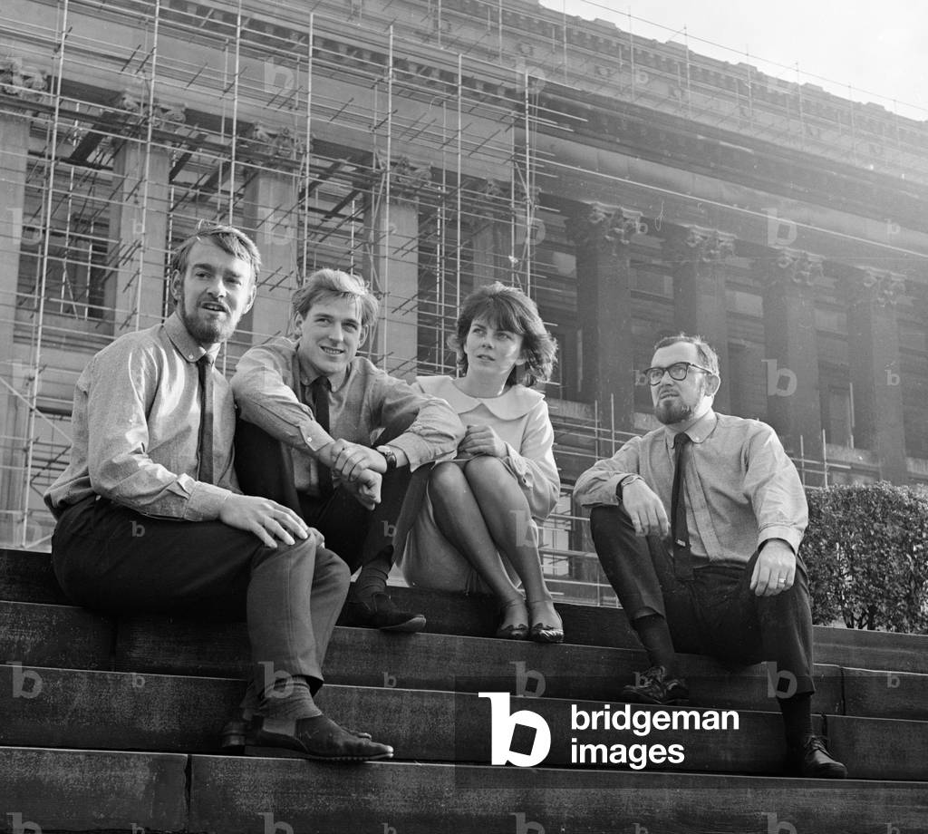 Folk Group the Silkies who are to record on Fontana Records. 16th February 1965 (b/w photo)