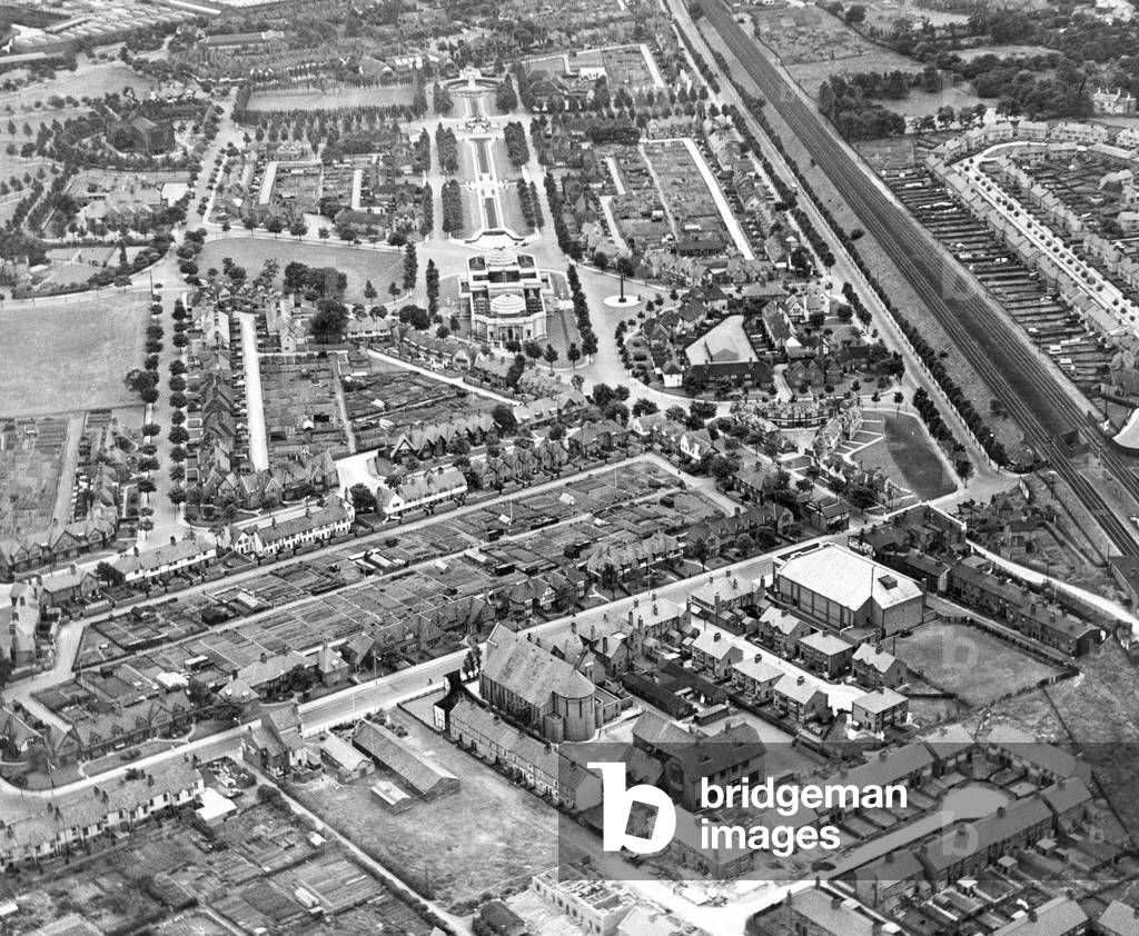 Port Sunlight, Cheshire. Factories can be seen in the background. 10th August 1937.