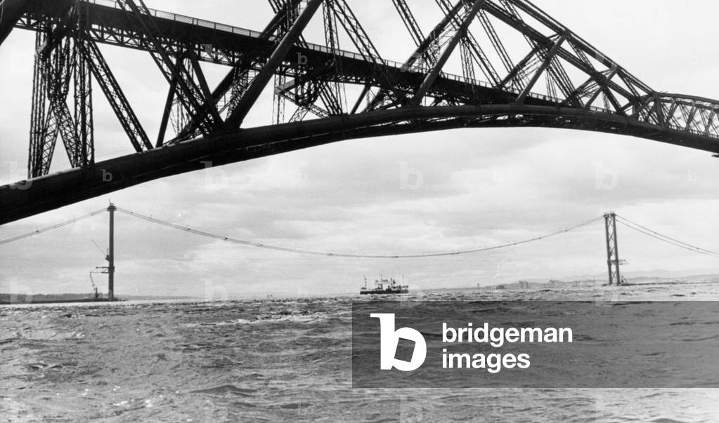 Forth Railway Bridge, June 1962 (b/w photo)