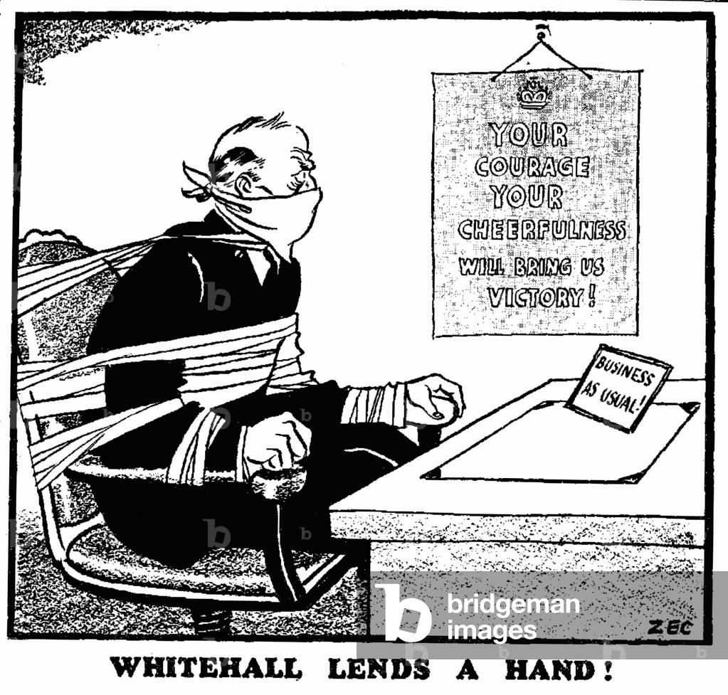 Whitehall Lends A Hand, 28th October 1939 (b/w photo)