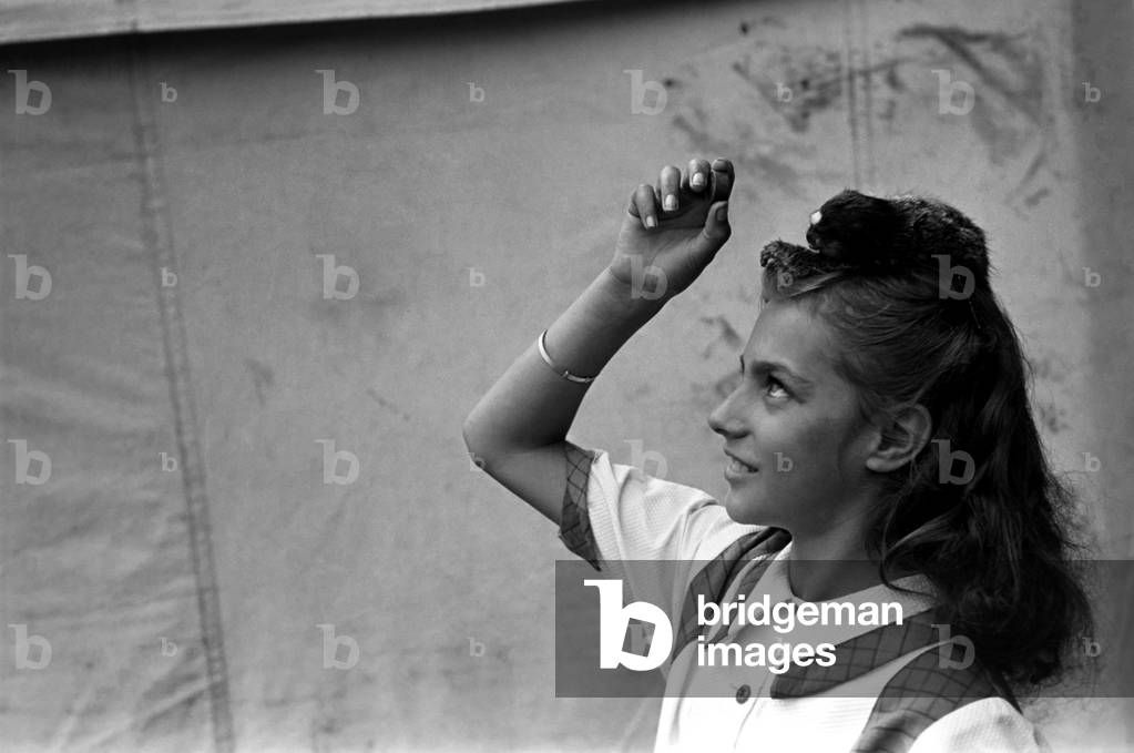 Pet Marmoset with Miss Anita September 1952 C4322