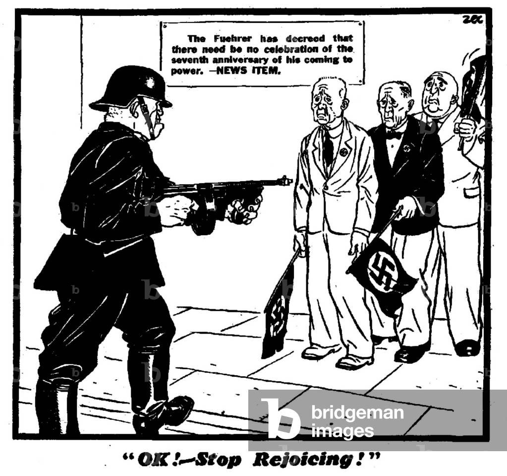 OK - Stop Rejoicing!, 30th January 1940 (b/w illustration)