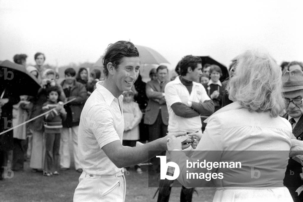 Prince Charles playing polo, 6th June 1977
