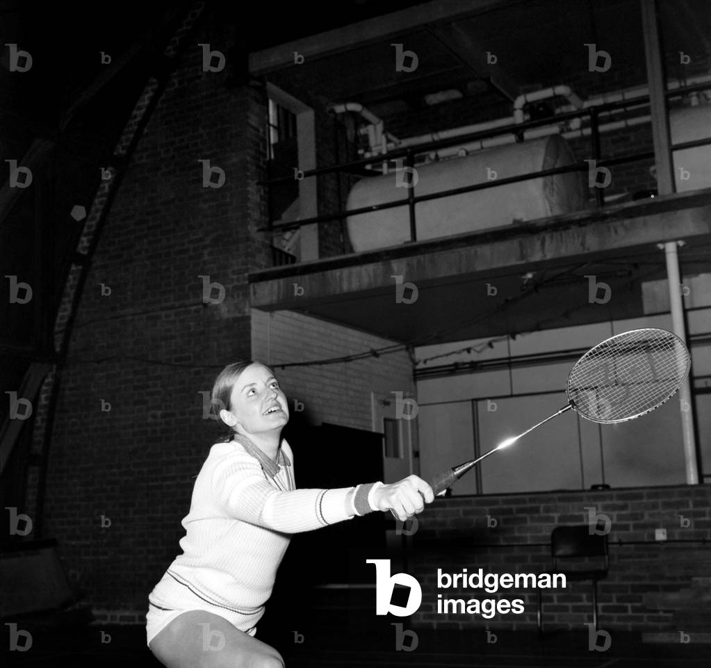 Badminton. Champion. Gillian Gilks, March 1975 (b/w photo)