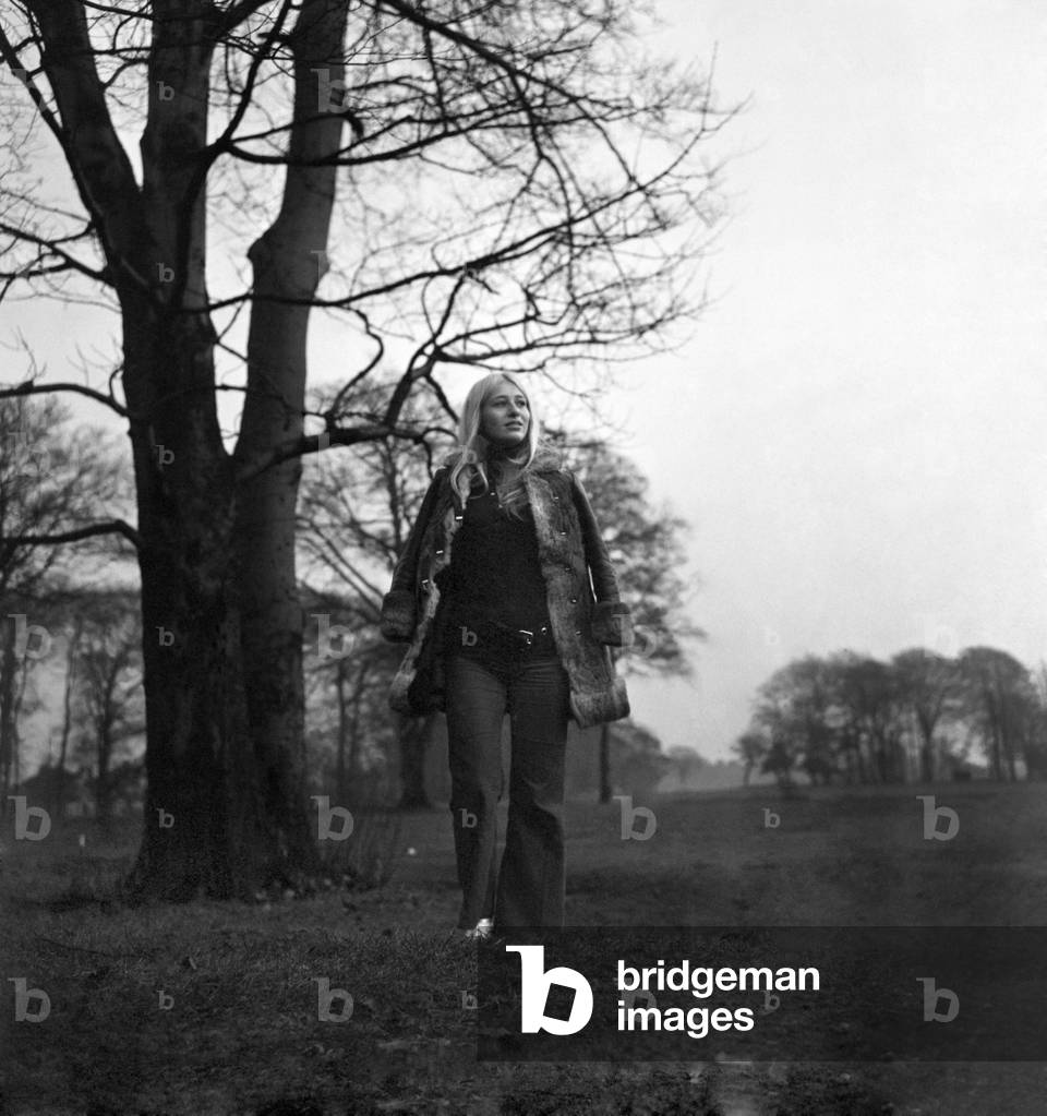 Eva Haralsteed, ex girl friend of soccer star George Best is looking for work, but the Home Office want to know more about her future plans before they will consider her application for a work permit, December 1969 (photo)