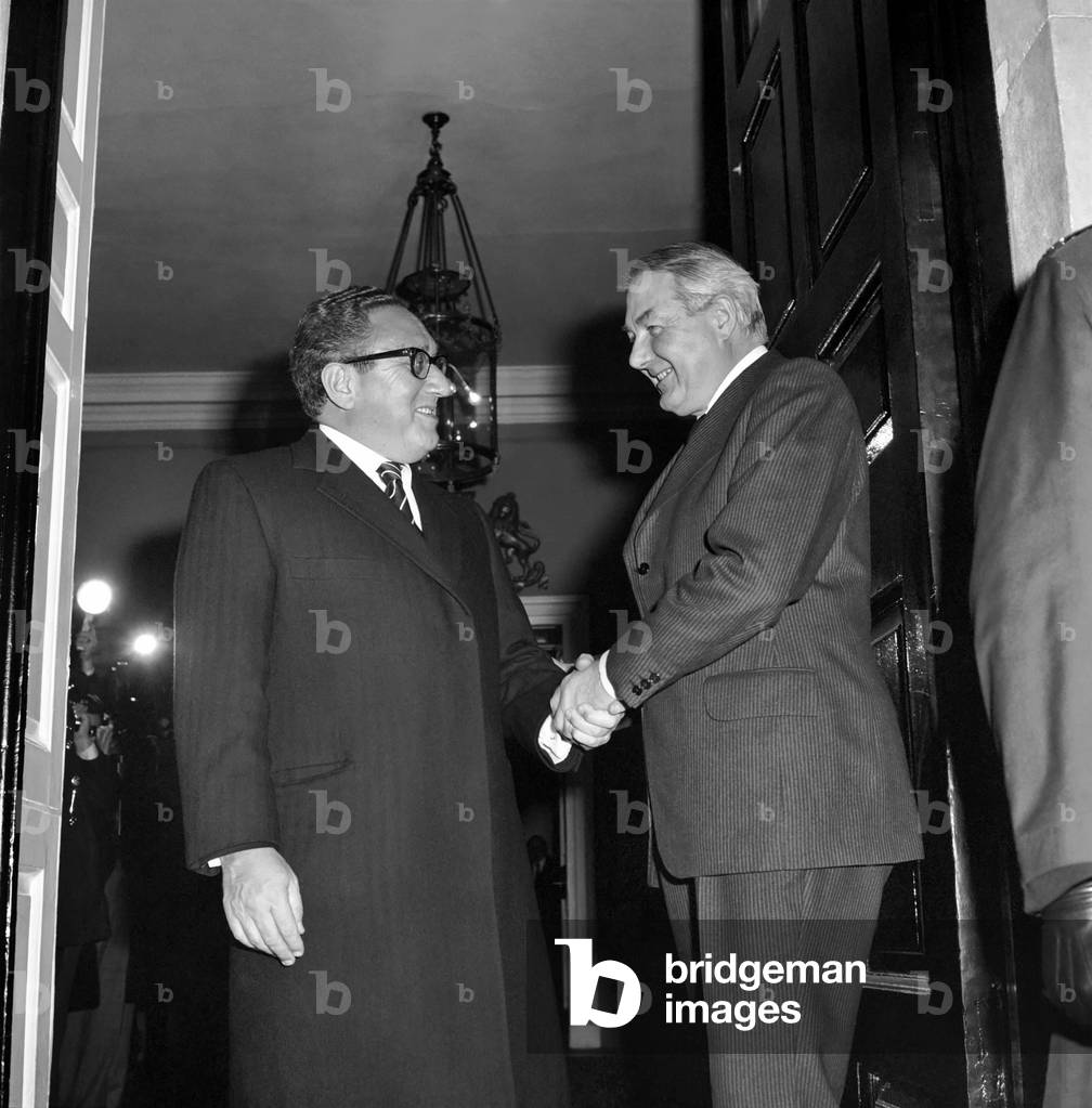 Mr. and Mrs. Callaghan. Mr. N. Wilson and Dr. Kissinger, February 1975