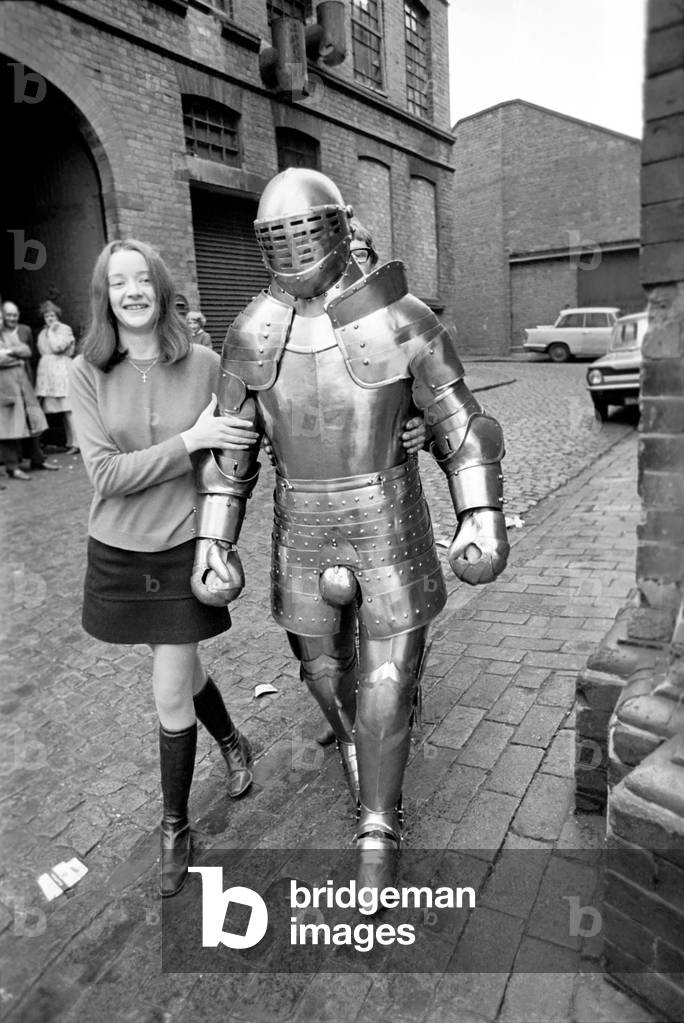 A Birmingham firm, a few months ago, started production on a new line which is now flourishing. The firm a metal products firm founded in Birmingham 100 years ago, is making replicas of a suit of armour, one of the first made for Henry VIII. 
December 1969